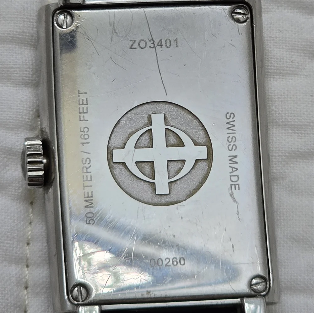 Rare Zodiac Tank Men's Watch ZO3401 Classic Line Black Dial Swiss Made Sunbeam